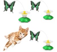 Genérico Electric Bird Teasing Cat Toy, Electric Bird Teasing Cat Toy with Lifelike Movement Sounds for Kitten and Small Animals(3 Butterflies)