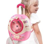 Genérico Electric Bunny Toy, Realistic Plush Rabbit Backpack Pet, ABS Interactive Walking Talking Doll with Sounds, for Girls, Boys, on Birthdays, 17x16cm Size