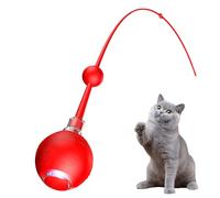 Genérico Electric Cat Ball, 3 Modes Interactive Ball, 2.36x2.36x1.36 Inches, Tail Rolling Game, Automatic Rechargeable Toy for Hunting, Exercise, Training, Outdoor Dog & Pet