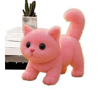 Genérico Electric Cat Plush Toy - 19 x 11 x 17 cm Realistic Interactive Plush, Soft Cute Stuffed Animal, Fun Play Accessory for Kids Home, Offices Girls Boys Daughter Son Valentine Uses