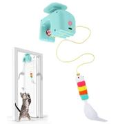 Genérico Electric Cat Toy For Interactive Play | ABS + Plush, 12x9x5cm, 125g | Door Hanging Automatic Moving Ball For Boredom Relief | Rechargeable Scratch & Bite Resistant (Color May Vary)