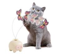 Genérico Electric Cat Toy, Interactive Butterfly Spinner, Automatic Motion Teaser, 7x6.5x6.5cm Non-Slip Base Design, Indoor Play and Exercise for All Breeds Eliminating Boredom Encouraging
