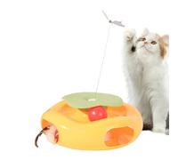 Genérico Electric Cat Toy, interior Butterfly Spinner Game, 9,45 x 8,66 x 8,66 pulgadas, Quiet Rotating Action, Interactive Play Tool, Motorized Pet Teaser Device for Living Room Balcony Backyard Home