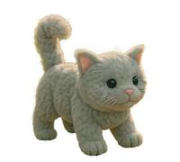 Genérico Electric Cat Toy, Stuffed Animal, 3.x4.7x5.5 Inches Cute Animal Doll, Interactive Feature, Soft Plush, Multicolor, Ideal for Kids Daughter Girls Boys Son Family Home and Work