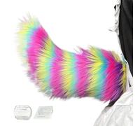 Genérico Electric Cosplay Tail - Plush Moving Vehicle Decor, Remote Control Fuzzy Tail Accessory | Car Ornament, Biker Costume Prop For Halloween, Carnival, Stage Events, Parties