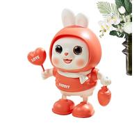 Genérico Electric Dancing Bunny Toy - Rabbit with Music & Light | Crawling Training Toy Made of ABS, 350g Lightweight, Blue/Red Colors, Perfect Birthday Holiday for Kids Playroom Nursery
