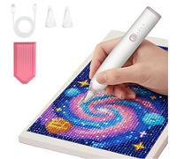 Genérico Electric Diamond Painting Pen Cordless, 3-Speed Suction & Type-C Fast Charge, Electric Diamond Art Pen Kit, Cordless Vacuum Pen for Diamond Painting with Multiplacer Tips