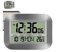 Genérico Electric Digital Wall Clock - Large LCD Display with Date & Temperature | Ultra-Slim Tabletop Alarm Clock with High-Contrast Numerals & Battery Backup for Living Room, Bedroom and Office