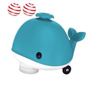 Genérico Electric Floating Ball Cat Toy, Cute Whale Interactive Pet Toy, Flexible Wheels and Music Function, Built-in Cooling Fan, Balancing Blowing Game for Cats, 5.63x4.06x4.72 Inches