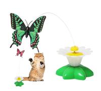 Genérico Electric Fluttering Kitten Teaser, 360° Rotating Bird & Butterfly Simulation, Interactive & Realistic Design, for Indoor Cats, Boredom Buster for Kittens, 8x5.6x5.6 cm, 50g