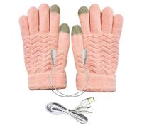 Genérico Electric Heated Mittens - USB Powered Warm Knitted Gloves, Conductive Touchscreen Fingertips for Cold Weather, Sturdy Insulated Hand Protection, Ideal for Camping Hiking Women Men