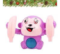 Genérico Electric Monkey Toy - ABS 13x8x9cm | Flipping Dancing Monkey, Musical Rolling Toy | Voice-Control Talking 360° Tumbling Monkeys Gift For Fun Play Interactive
