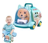 Genérico Electric Pet Plush Animal Dolls Toy - Dependable Build, Sound and Light Walking Doll | Pretend Feeding Bottle and Comb Included Robot Dog Rabbit Cat For Traveling, Living Room
