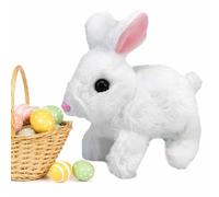 Genérico Electric Rabbit Toy - Plush Bunny ¦ 5cm Animal Toy with Walking, Soft Plushy Rabbit with Wiggle Ears, Stuffed Animal Doll with Nose Twitches, Walking Bunny with Battery Operated Movement