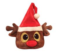 Genérico Electric Santa Hat - Festive Holiday Headwear Battery Powered Lights | Soft Plush Material for Parties, Home, Office, Christmas Events, Holiday Celebrations for Family Gatherings