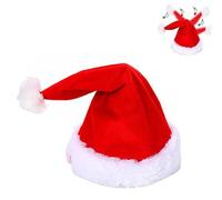 Genérico Electric Singing Dancing Plush Christmas Santa Hat - with Ball Top, Red and White Musical Hat, Funny Party Supplies for New Year (1pc)