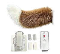 Genérico Electric Vehicle - Simulation Plush Tail Remote Control | Wagging Decorative Car Accessory Rechargeable Cute Realistic Motion Effect for SUV, RV, Motorcycle, Travel Party