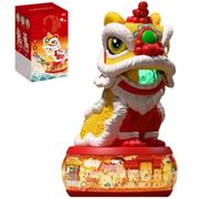 Genérico Electric Walking Lion Dance,Spring Festival Lunar New Yea Electric Lion,Traditional Chinese Cultural Folk Art,Automatic Head Shaking Movement,Built In Musical Light Function (Yellow)