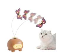 Genérico Electronic Cat Toy, Butterfly Kitten Teaser 2.76x2.56x2.56 Inches, Interactive Moving Wand, Battery Operated Motion, Indoor Play Training Tool, Unit for Small Medium Large Cats
