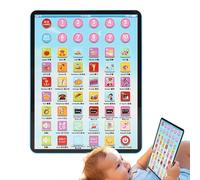 Genérico Electronic Learning Tablet - 8 Inches Smart Early Education Toy for, Interactive Alphabet and Number Games for Kids, Fun Learning Device, Multicolor, Home Activity Use