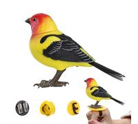 Genérico Electronic Pet Bird - Interactive Voice Control Game, Beak Opening Action Style, Light Sensing Sensor + 2 AA Battery, Durable PC Material - For Living Room & Bedside Table