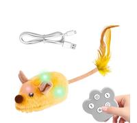 Genérico Electronic Toy, Electronic Mice Moving, Cat Toys, Control remoto, Plush Doll with Light and Sound, Interactive Pet Supplies for Kitten Indoor Outdoor Play Ejercise