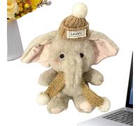 Genérico Elefante De Peluche | 12.7 cm De Altura, Muñeco Bonito Que Lleva Sombrero Y Bufanda - Juguete de Elefante Gris - para Niños Y Adultos, Decoración para Dormitorio, Sofá, Cama, Hogar Y