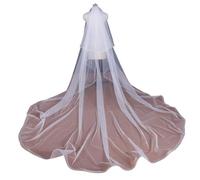 Genérico Elegant 2-Tier Cathedral Wedding Veil with Comb - 300cm Long Bridal Veil for Women
