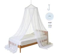 Genérico Elegant Bed Canopy - Dome Shaped Decor Tent, Round Top Bed Cover, Lightweight Breathable Fabric, Canopy Accessory, Beds Tent for Small Large Twin Girls Women Home Ceiling Dorm Hotel Travel