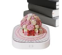 Genérico Elegant Rose Calendar - Desk Sculpture Pad for Valentine | Paper Craft with 180 Sheets, Battery and Type-C Powered, Tear-Off Daily Notes, Workplace Gift, Holiday Decoration, Student