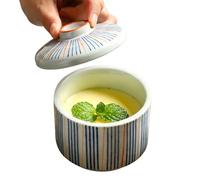 Genérico Elegant Steam Bowl - Ceramic for Serving | Round Ceramic with Lid, Tea Steamer Dish, Holiday Cooking Aid, Pumpkin Pie Bowl, Chicken Soup Pot, Birthday Party Restaurant Kitchen