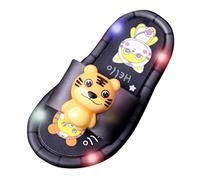 Genérico Elegante Chica en verano niños lindos dibujos animados animales interior y al aire libre sandalias Chica Transparente Cómodo Zapatillas, Le Noir, 25 EU