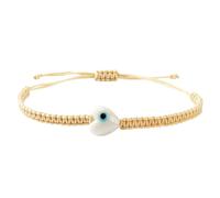 Genérico Elegante pulsera de amistad de hilo tejido a mano con colgante de mal de, accesorio bohemio de para uso diario, pulsera de cuerda bohemia multicolor