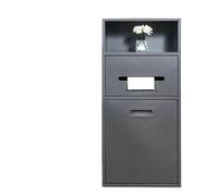 Genérico Elegante y Moderno Soporte para Papel higiénico y Papelera empotrable de Acero Inoxidable - Multicolor (Gris) - Organizador de baño Elegante, diseño Que Ahorra Espacio, 11.8 x 26 x 5.5 pulga