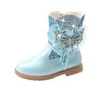 Genérico Elegantes Botas de Invierno para Niñas con Forro Polar y de Cinta Calzado Infantil Cómodo para Temporada Fría