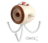 Genérico Elektrischer Kinderwagenlüfter | 3 Geschwindigkeiten LED Licht,Handventilator | für Kinder, Erwachsene, Kinderbetreuung, Spaziergänge, Camping, Zuhause, Auto, Reisen, Park,
