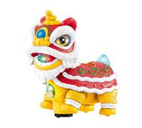 Genérico Elektrisches Löwentanzspielzeug - Chinesisches Löwentanzmodell mit beweglichem Kopf, leuchtenden Lichtern und Musik, tanzender Löwe als | Dekorative Figur für Heimdekoration und Feste