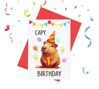 Genérico Elephant Birthday Card - Cute Elephant Smooth Paper