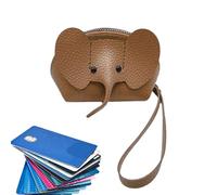 Genérico Elephant | Small Coin Purse - Credit Card Holder, Small Animal Coin for Women with Zipper, PU Leather Change Wallets Embrace a Touch of Whimsy with This Elephant