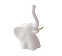 Genérico Elephant Statues - Small Ceramic Elephant Statue Figurines | Modern Home Decorations Table Centerpiece For Bedroom Living Room Desk Shelf - Auspicious 3.46 Inch Multi-Layered Polished Decor