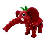 Genérico Elephant Strawberry - Figura articulada de los Brainrot Meme Italiano XL de 21 x 13 cm - Colección Oficial Brainrot - Elefante de Fresa - Figura articulada de los Brain Rot Italianos