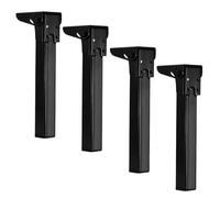 Genérico Elevadores Mesa Plegables, Extensores Patas De Metal para Sillas, Camas Camping, Escritorios Y Mesas, Pies Repuesto con Tornillos De Montaje(Negro,60cm)