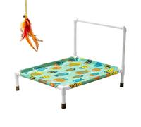 Genérico Elevated catBed - M 35x45x39cm Raised Pet Cot, catHammock Bed | Breathable Elevated catLounger For Indoor Cats, Off Ground Pet Bed with catToy, Portable catResting, PVC Frame Kit