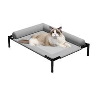 Genérico Elevated Dog Bed, Cooling Dog Cot, 17.72x25.98x6.69 Inches Pillow and Breathable Mesh, Washable Pet Furniture for Outdoor, Indoor, Camping, Patio, Sunbathing, Travel, Home Use