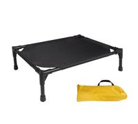 Genérico Elevated Dog Bed, Foldable Pet Cot with Canopy, Portable Oxford Fabric Lounger, Breathable Mesh, Removable Shade Cover, Carrying Bag Included, Perfect for Camping, Beach