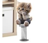 Generico Elija Toy Dancing Cat Toy - Dashboard Ornaments 2D Decoraciones para coches, divertidos interiores de automóviles, decoraciones del tablero activado por vibración con base adhesiva |