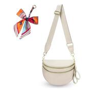 Genérico Elysir Crossbody Bag, Elysir Crossbody Bag for Women, Double Pockets With Large Capacity, Adjustable Shoulder Strap (beige)