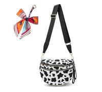 Genérico Elysir Crossbody Bag, Elysir Crossbody Bag for Women, Double Pockets With Large Capacity, Adjustable Shoulder Strap (milk pattern)