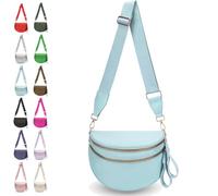 Genérico Elysir Crossbody Bag for Women, Adjustable Shoulder Strap, Waterproof Oxford Cloth, Double Pockets for Travel and Everyday (Blue)