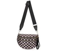 Genérico Elysir Crossbody Bag for Women, Double Pockets with Large Capacity, Adjustable Shoulder Strap, Waterproof (A)